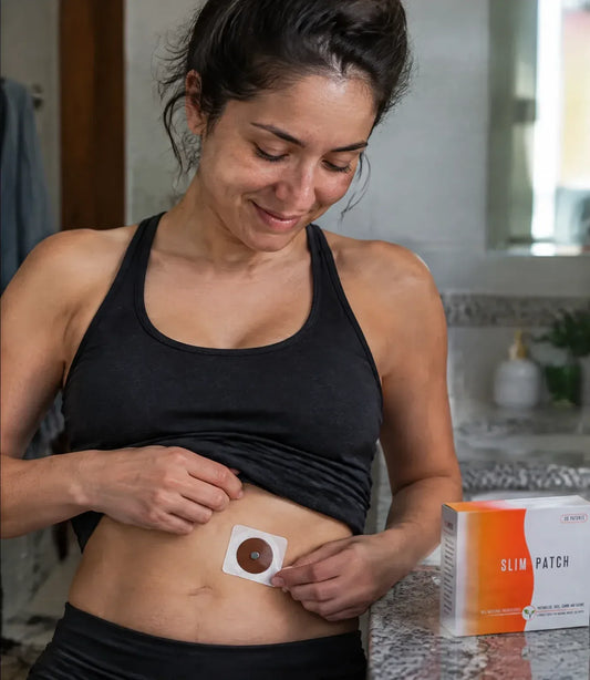 Slim Patch - mujer aplicándose el parche